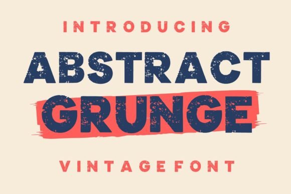 Abstract Grunge Typeface for Bold Brand Identity
