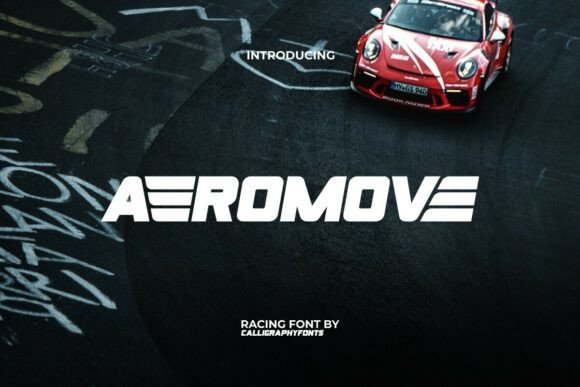 Aeromove: The Modern Racing Display Font for Dynamic Editorial Design