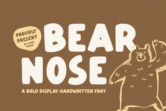 Bear Nose: The Bold Display Handwritten Font for Creative Projects