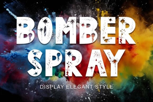 Bomber Spray: A Bold Display Font for Street-Style Crafts