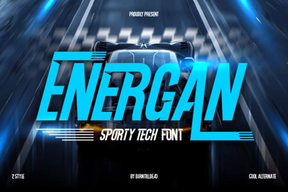 Energan: The Condensed Sporty Tech Font for Modern Digital Brands