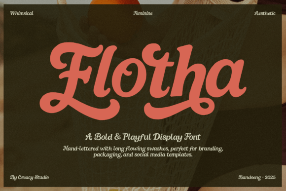 Flotha: The Bold Display Font for Handmade Creators