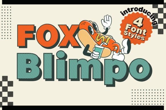Fox Blimpo: The Bold Display Font for Retro Craft Projects