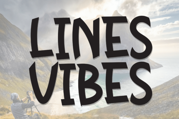 Lines Vibes: The Bold Display Font for Creative Makers