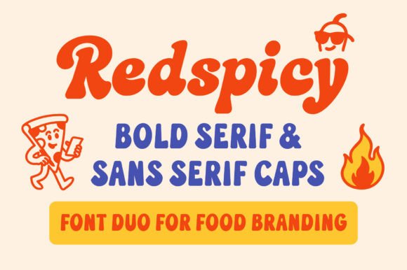 Redspicy: A Bold Duo Typeface for Editorial and Food Branding