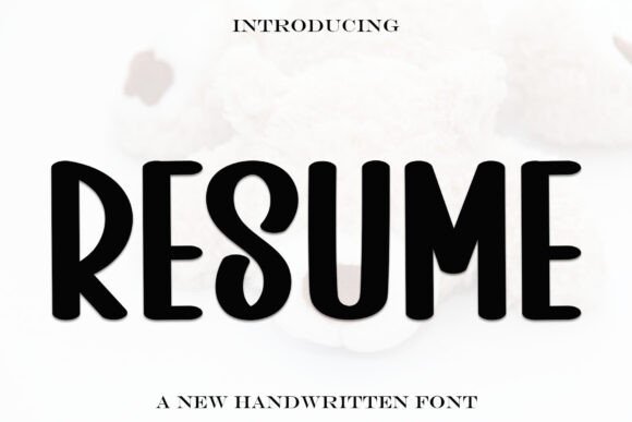 Resume: The Expressive Display Font for Bold Business Branding