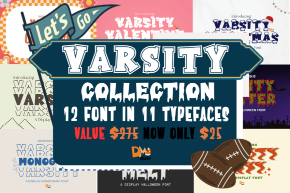Varsity Collection: A Premium Display Typeface for Editorial Design
