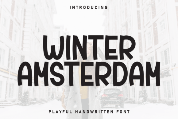 Winter Amsterdam: A Handwritten Display Font for Seasonal Campaigns
